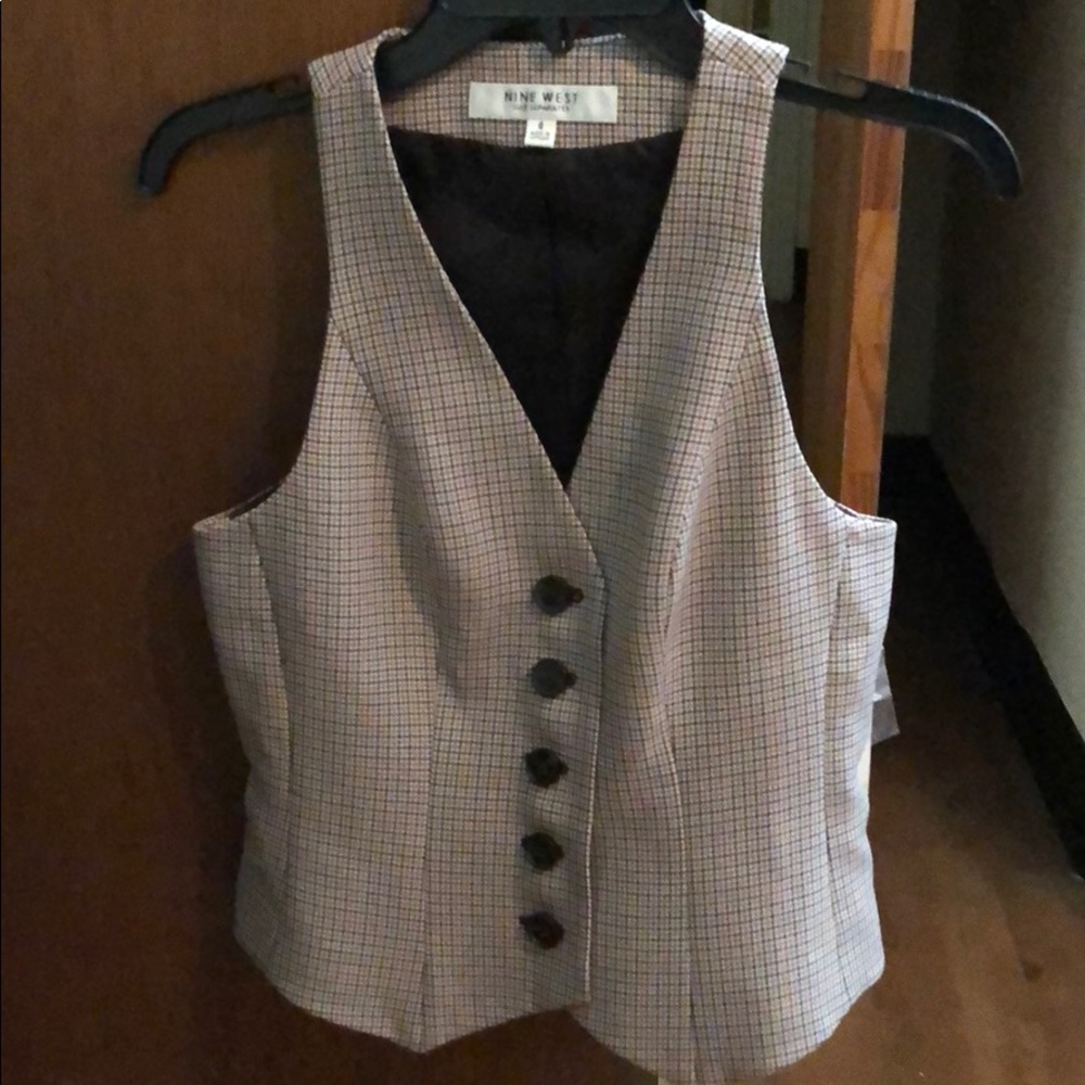 Nine West Art Deco Suit Separate Vest Size 4 - NWT